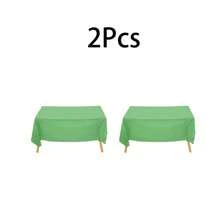 5pcs Disposable Party Table Cloth Green Solid Color PE Plastic Table Cover For Birthday Dessert Table, Party Decoration,Christmas - Green - View 5