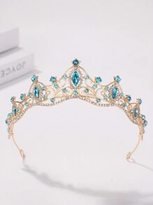 1pc Elegant Crystal Rhinestone Queen Crown Tiara For Women, Wedding/Party/Birthday