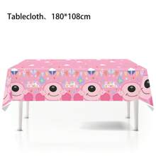 إكسسوارات وتزيينات لحفلة عيد ميلاد كلب أزرق وردي - أطباق ومناديل زرقاء وردية - أطباق ورقية زهرية لحفلات أعياد الميلاد. أنا هنا، مرحبا، أنا صاحب عيد الميلاد