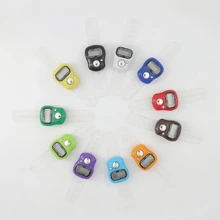 3 pièces Compteur de doigts à affichage 5 chiffres, compteur numérique de golf portatif réinitialisable, comptage, compteur, plusieurs couleurs, convient pour le yoga, la méditation, les outils éducatifs, la prière, le comptage sportif - multicolore - Voir 4