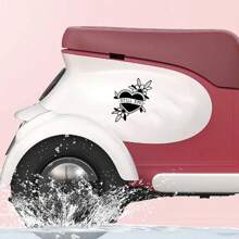 1 件，复古 3 英寸可移除户外防水乙烯基创意贴纸情绪贴纸哥特式，美国传统艺术设计适用于笔记本电脑 - 彩色 - 查看 6