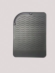 1 pieza Estera de silicona resistente al calor para vara rizadora del cabello, plancha y rizador de cabello portátil, almohadilla de silicona antideslizante para almacenamiento, herramienta de peinado para cabello ondulado, almohadilla de silicona para cicatrices, accesorios y productos para el cabello, esenciales de viaje para peluquería y salón de belleza