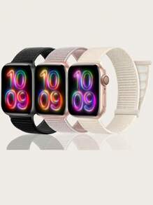 3 Packs Stretchy Solo Loop Band Compatible With Apple Watch Band 38mm 40mm 41mm 42mm 44mm 45mm 46mm 49mm For Women Men, Adjustable Sport Elastic Nylon Strap Compatible With IWatch Series Ultra/SE/11/10/9/8/7/6/5/4/3/2/1 - Multicolor - View 12