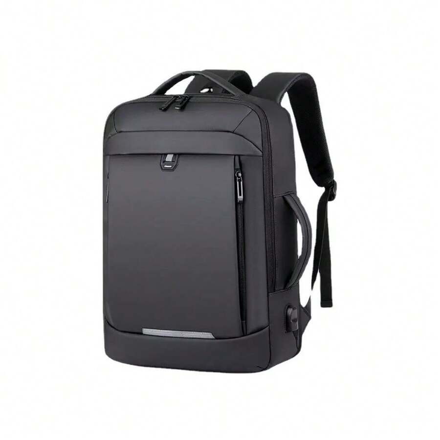 School Backpack Notebook Executive Adult Male Female Resistant Bag-6849 - 黑色 - 查看 1