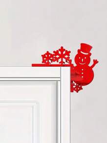1/4 件圣诞开关墙贴、趣味圣诞装饰、亚克力镜面贴、家居开关装饰墙贴、节日贴纸雪人圣诞帽、家居装饰插座墙贴、门角客厅贴、DIY 圣诞门框标志装饰开关 - 彩色 - 查看 7