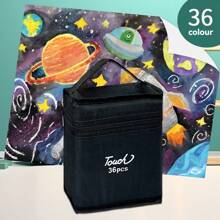 مجموعة وسامة 168 قطعة، قلم تلوين مائي للطلاب، أقلام زيتية مزدوجة الطرف لطلاب الفن، فرش لوحة الرسم للطلاب، 12/24/30/36/48/60/80/120/168 الألوان - متعدد الألوان - مشاهدة 12