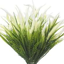 1 bó cây nhân tạo cỏ nhân tạo ngoài trời có hoa chống tia UV cây xanh hiên vườn hộp cửa sổ trang trí - Nhiều màu - Xem 9