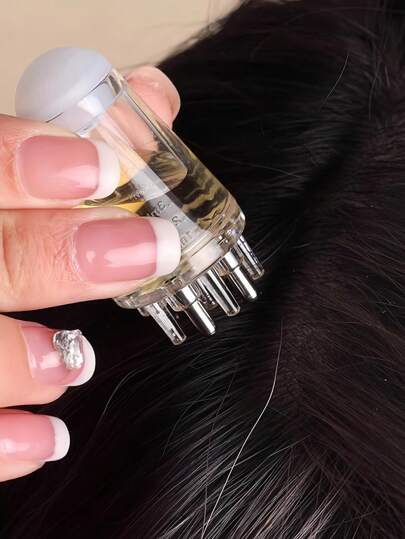 1pc Mini Oil Comb, Scalp Massager, Nourishing Hair Growth Serum Comb, Essence, Nutrient Liquid, Conditioner, Essential Oil Applicator To Precisely Deliver Liquid Or Oil To Hair Roots,Hair Clips,Hair Accessories