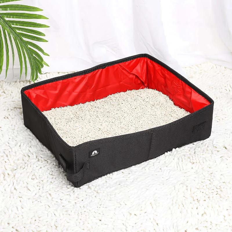 1 Portable Folding Travel Pet Litter Box Dog Toilet Tray Folding Litter