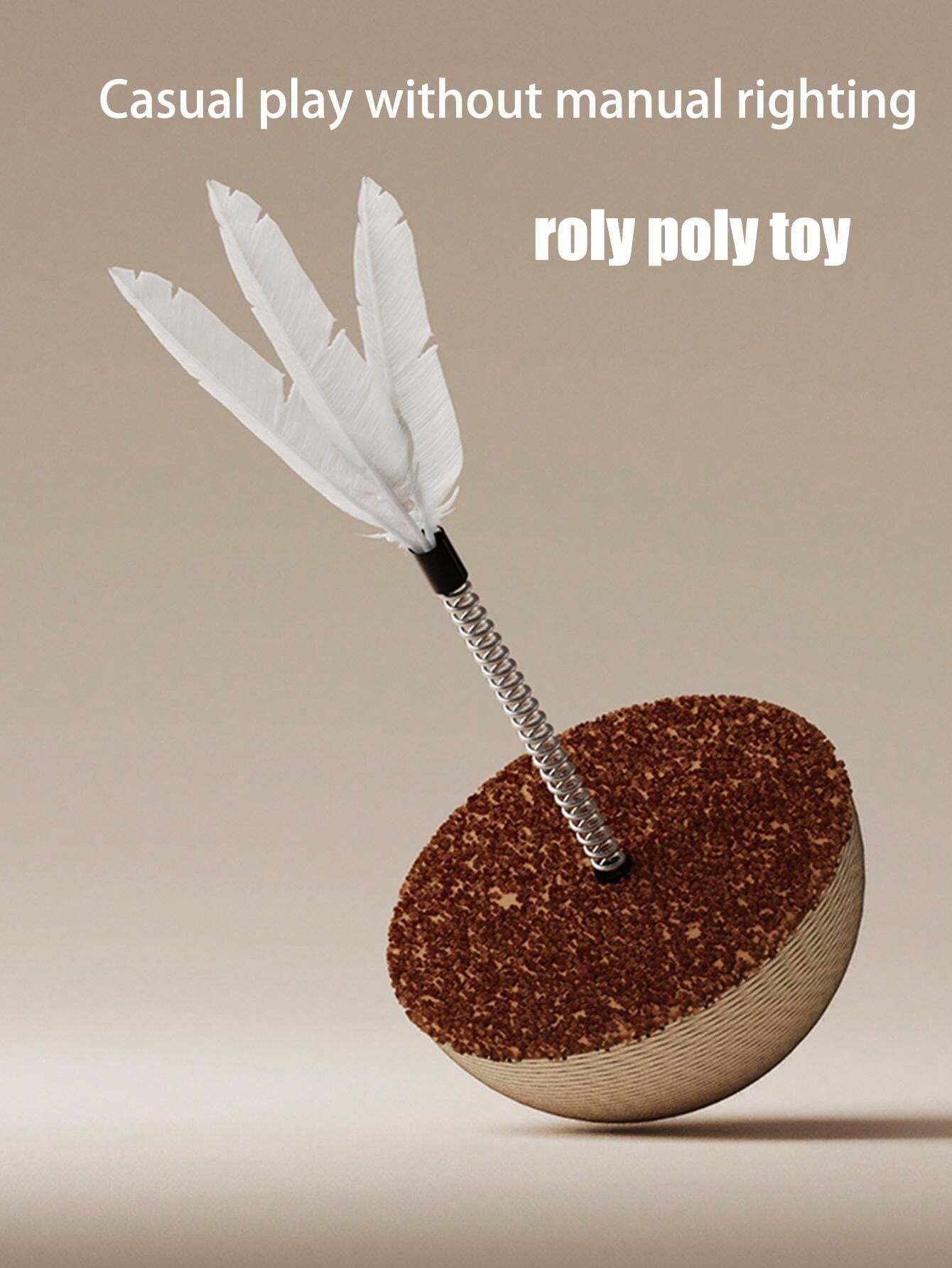 1 Pc Cat Toy Springy Oscillating Food Dispenser Ball, Cat Scratching