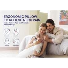 Gel Memory Foam Pillow 2 Pack - Standard Size - Ventilated, Bed Pillows With Viscose Made From Bamboo Pillow Cover,Cooling, Contoured Support - 白色 - 查看 4