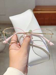 1 件女式新款全框蝴蝶形眼镜时尚多色金属框架流行粉色眼镜奢华精致男士眼镜适合宴会和节日装饰眼镜配件女士 - 彩色 - 查看 13