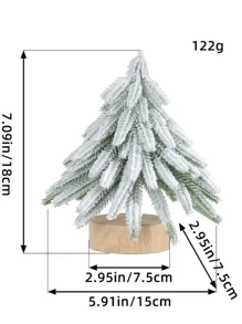 1 件原木底座圣诞树圣诞装饰品植绒圣诞树雪松装饰树餐厅桌面节日气氛场景布置家居装饰摆件最佳礼物 - 彩色 - 查看 12