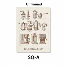 1pc, Coffee Wall Art, Autumn Decoration, Minimalist Poster Canvas Printing, For Restaurant Bedroom And Living Room Decoration Painting 20*28 Inch, Unframed