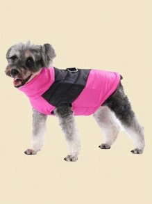 HOLAPET 1pc Windproof Warm Thermal Lined Dog Jacket For Medium/Small Pets - Сірий - Переглянути 6