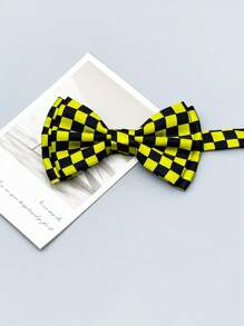 1 件男士双层格子领结，时尚领带配饰 - 彩色 - 查看 16