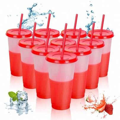 Vasos Mágicos De 710ml Que Cambian De Color, 10 Piezas