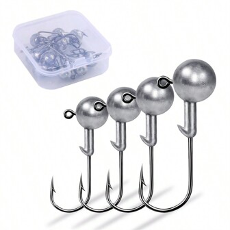 10Pcs/Box 1g 2g 3.5g 5g 7g 10g Jig Head Hooks Fishing Hook Head Jig Lure Hard Bait Soft Worm Fishhook Jig Hook For Fishing