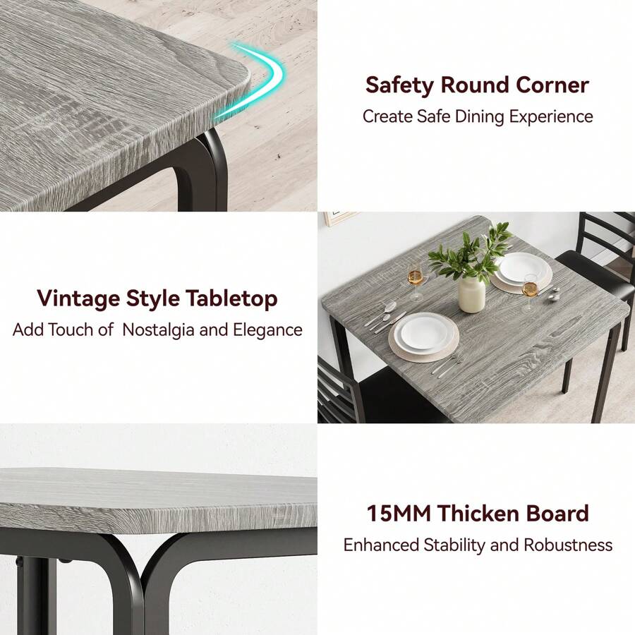 Dining Table For 2, Includes A Small Table And Two Chairs. 2Person