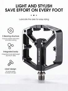 WEST BIKING 1 Pair WEST BIKING Bicycle Aluminum Alloy Bearings Lubricated Platform Pedals, Mountain Bike Riding Equipment
