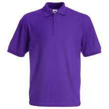 Fruit of the Loom Childrens/Kids Pique Short-Sleeved Polo Shirt (Purple) - Purple - View 1