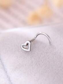 15pcs Stylish Surgical Steel Nose Rings Nose Studs Nose Rings Studs Nose Rings Hoops 20G Heart Star Nose Ring U Shape L Shaped Nose Screw Multi-Occasion Nose Piercing Jewelry - Fashion - View 5