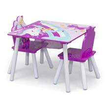 Unicorn Table And Chair Set With Storage (2 Chairs Included) - Greenguard Gold Certified, Pink - Unicorn - View 6