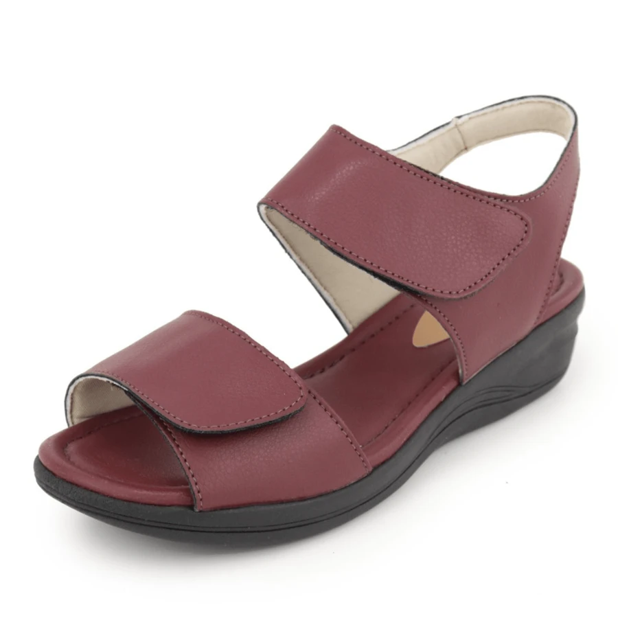 Women's Orthopedic Sandal With Elegant Straps 03 - 紅木色 - 查看 1