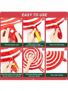 32pcs Christmas Red & Green Hanging Balls With Round Windmill Candy-Shaped Aluminum Foil Balloons - Festive Party Decorations For Holiday Celebrations, Christmas Decorations, Candy Cane Balloon For Christmas Decorations