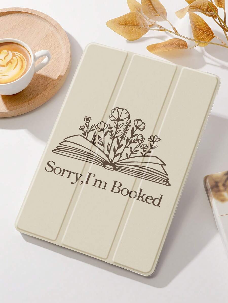 1 件花朵书图案平板电脑保护套，兼容 iPad 10.2 英寸、iPad Pro 11 2021/2020/10th Gen、iPad Mini 4/5/6、Samsung Galaxy Tab A8 10.5 英寸 2022、MatePad 10.4/Tab，带铅笔槽，支持自动睡眠/唤醒 - 彩色 - 查看 1