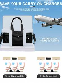 旅行行李袋 周末旅行袋 运动手提包 健身瑜伽垫袋 单肩旅行袋 大容量防水 适合旅行运动 户外露营 女士专用 独立鞋盒 侧袋 干湿分离袋 适合户外运动 便携式收纳袋 学校用品袋 学校用品 - 黑色 - 查看 6