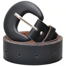 Kit Of 2 Belts Models Half Moon And Maria Various Vibrant Colors Women's Fashion 1.10cm - 黑28-黑29 - 查看 6