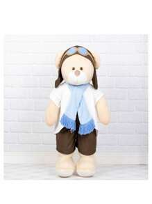 Aviator Teddy Bear Diaper Holder 65cm - Baby's Room - Biru - View 1