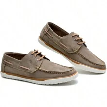 Drive Men's Slim Sport Leather Loafer - Màu be - Xem 5