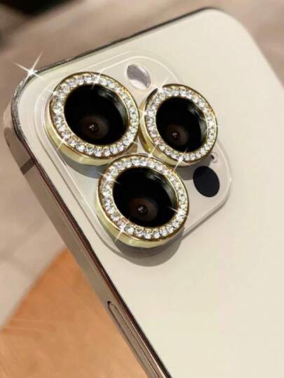 Glitter & Colorful Camera Lens Film Compatible With Iphone 15/14 Pro Max, IPhone 13, 12 Pro, 11 Pro Max Camera Lens Protector Gift For Birthday, Family, Friends Sparkling Crystal, Lens Protector, Phone Accessories Waterproof Shockproof Anti-Fall Anti-Fall Scratch Resistant Anti-Fingerprint Full Cover