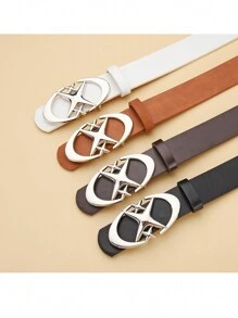 2件装黑色时尚新款原创设计双残月十字星扣头带裙装时尚系带腰带，适合秋季、万圣节、秋冬季配饰，适合青少年、青年、男士，休闲、户外、运动、度假、毕业礼物、生日、日常穿着 - 彩色 - 查看 3