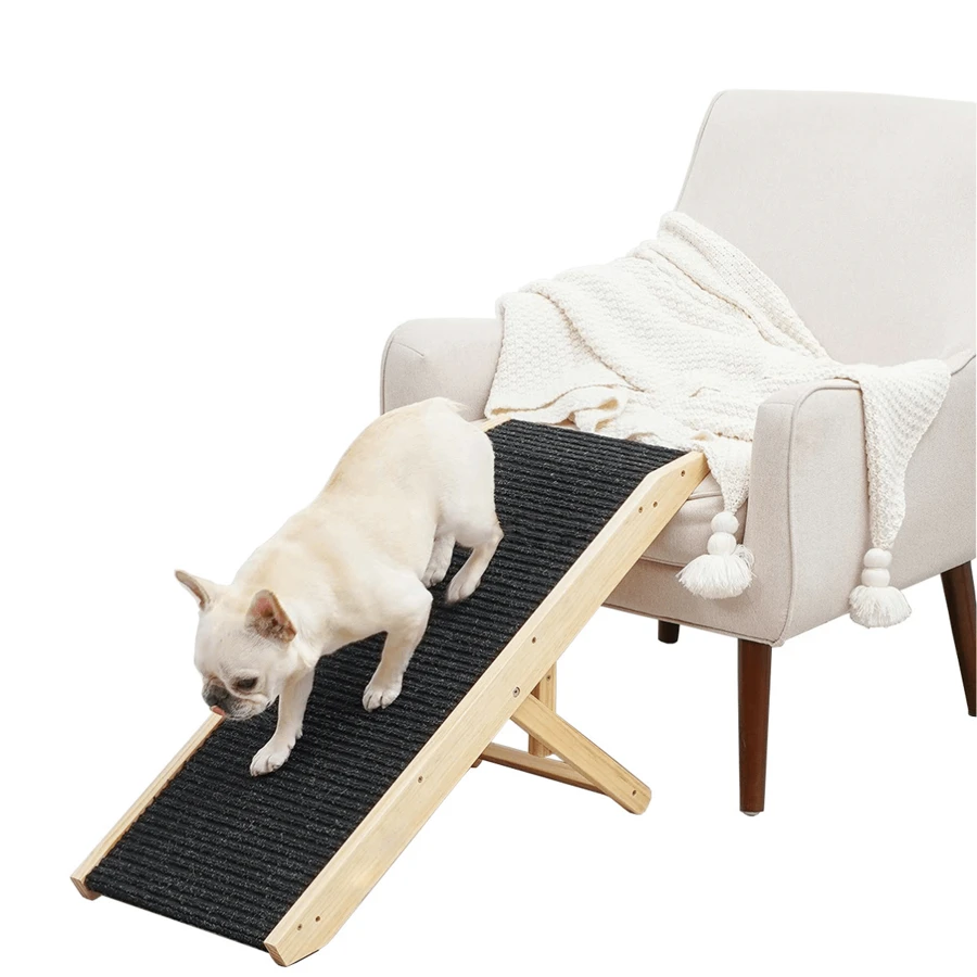 Rampa Pet Cachorro Cães Antiderrapante 4 Níveis Regulável - Marrom - Visão 1