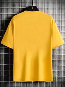 Greece Cotton Printed T-Shirt For Men Unisex Promotion Shirt - Màu vàng - Xem 2