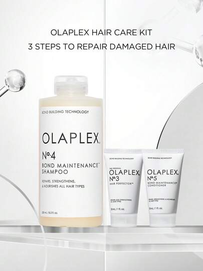 Olaplex Hair Care Set: Shampoo, Conditioner, And Bond Perfector - Efficiently Cleanses And Repairs Damaged, Bleached Or Color-Treated Hair