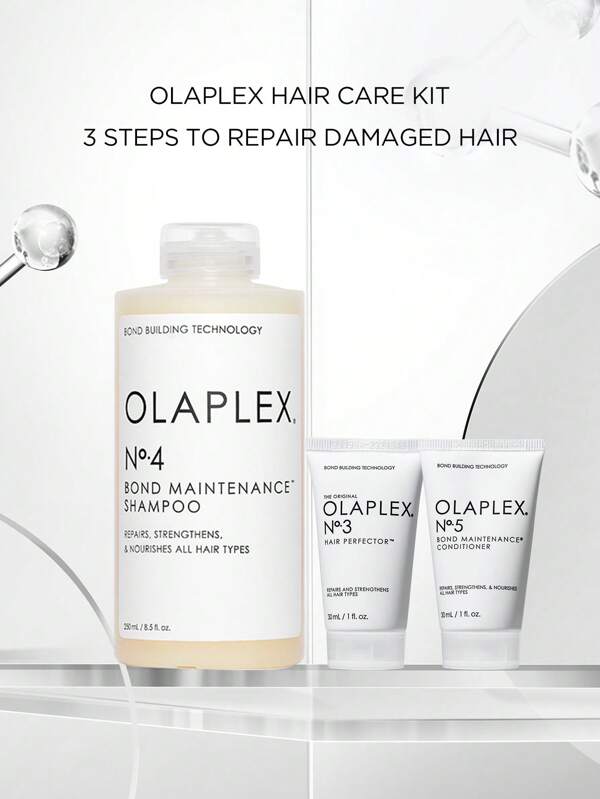 Olaplex Hair Care Set: Shampoo, Conditioner, And Bond Perfector - Efficiently Cleanses And Repairs Damaged, Bleached Or Color-Treated Hair