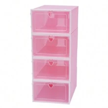 20 Pack Shoe Boxes Stackable Sneaker Storage Container 5-Color Foldable Shoes Organizer For Closet Hallway Bedroom Entryway - Multicolor - View 9