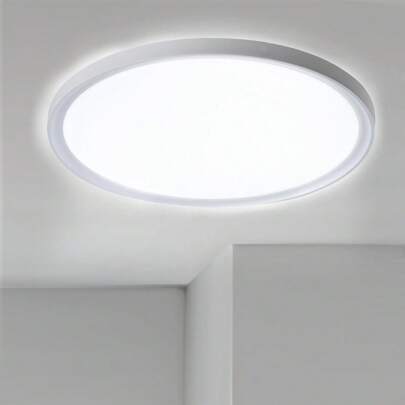 YUENFONG Lâmpada de teto LED plana redonda, branca 36W/48W/72W 6000K-6500K IP44 Lâmpada de banheiro moderna à prova d'água Lâmpada de banheiro, lâmpada de cozinha para cozinha, banheiro, quarto, corredor, porão, Ø28,5CM/Ø36,5CM/Ø45CM