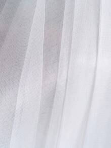 1 Stück einfacher, einfarbiger, einlagiger Chiffon Brautschleier, Hochzeit Haarzubehör