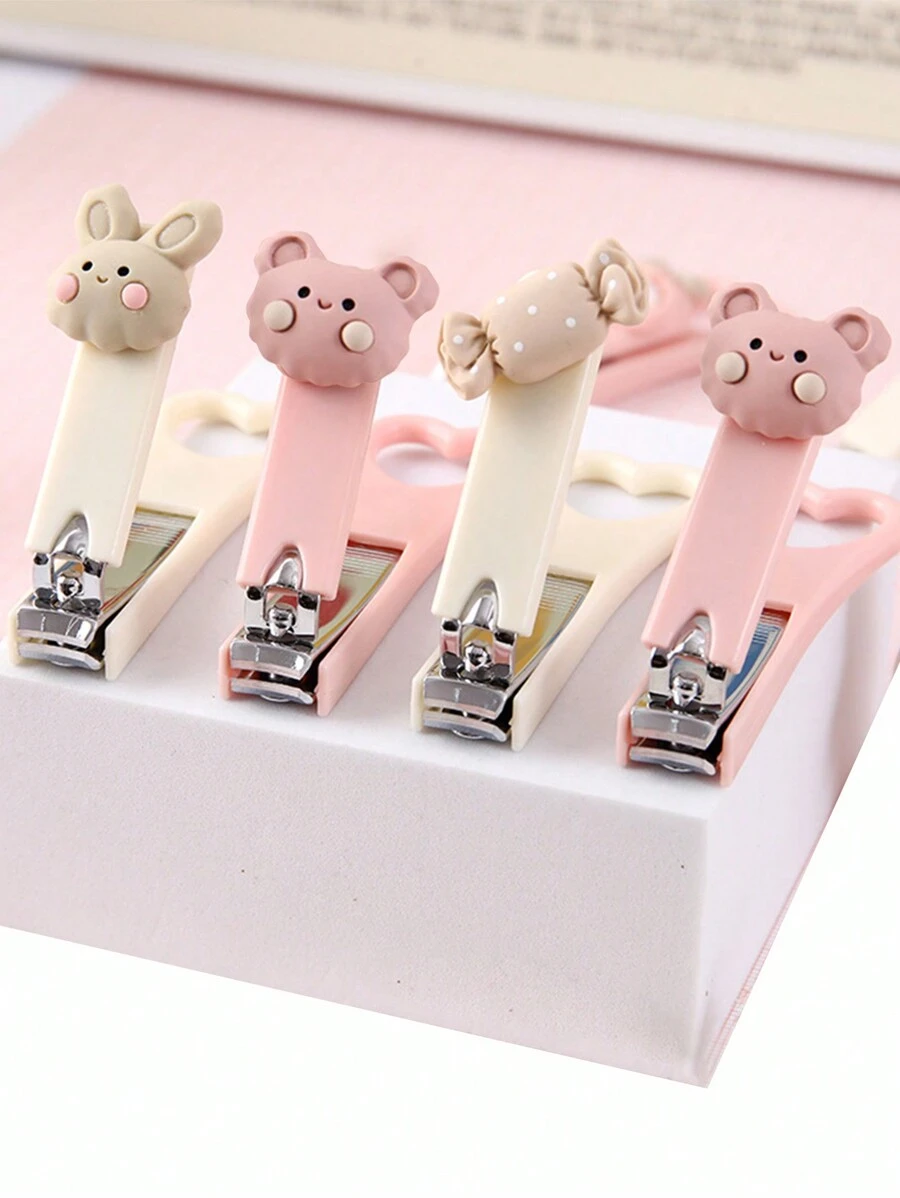 1/5个可爱卡通糖果造型迷你指甲钳，小动物图案，防溅水可折叠设计，小巧便携，无论工作、学习、购物、居家还是旅行，都不占空间。弧形刀口更贴合指甲，不伤手，是送给家人、朋友和女朋友的理想礼物。小礼物，小纪念品。 - 彩色 - 查看 1