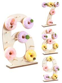1pc Wooden Number 0-10 Donut Stand Column, Household Donut Rack, Party Donut Placement Stand, Birthday Party DIY Dessert Decor Prop, Paired With Age Numbers, Cake Stand Cake Decorations Cupcake Stand Cake Decor Cake Holder , Babe Shower Decor Home Decor Room Decor Wooden Food Tray, Wedding Decor Wedding Party Supplies Wedding Decorations Wedding Cake Stand, Christmas Decor, 2026 New Year Decor