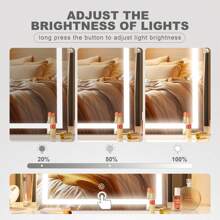 Gương trang điểm Hasipu 32"X22" có đèn LED với chức năng điều chỉnh độ sáng cảm ứng thông minh 3 màu, hoàn hảo cho phòng ngủ, phòng khách, phòng thay đồ, trang trí phòng tắm, đồ dùng trang điểm mùa hè, phụ kiện phòng tắm, trở lại trường học - Xem 9