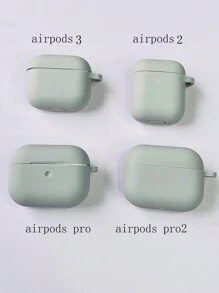 苹果普通硅胶保护壳 兼容 Airpods 兼容 Airpods1/2 AirPods Pro - 淺灰色 - 查看 4