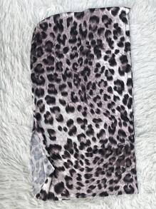 1 pièce Turban intérieur instantané, Chapeaux Hijabs, Accessoires Abaya Imprimé Léopard, Vêtements voilés de tous les jours sous la casquette