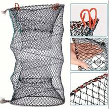 1pc Foldable Fish Trap Net, Crab Trap, Shrimp Trap, Fishing Gear, Portable Fishing Trap - Multicolor - View 4