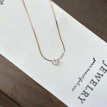 1 Chiếc Vòng Cổ Mặt Dây Chuyền Đơn Bằng Bạc Sterling 925 Thời Trang Bốn Móng Với Thiết Kế Vòng Cổ Phong Cách Ngọt Ngào Cổ Điển Để Trang Trí Hàng Ngày N016 - vòng cổ - Xem 12